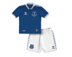 Everton kläder Barn 2023-24 Hemmatröja Kortärmad (+ korta byxor)